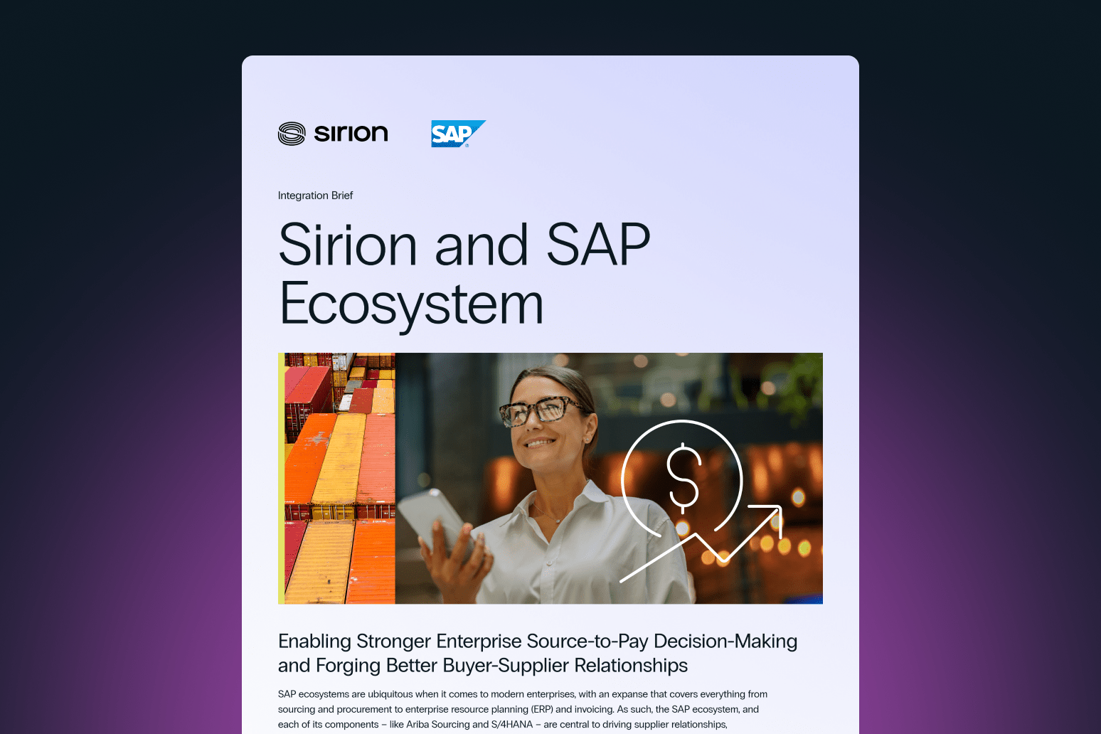 Sirion and SAP Ecosystem Header Banner Image