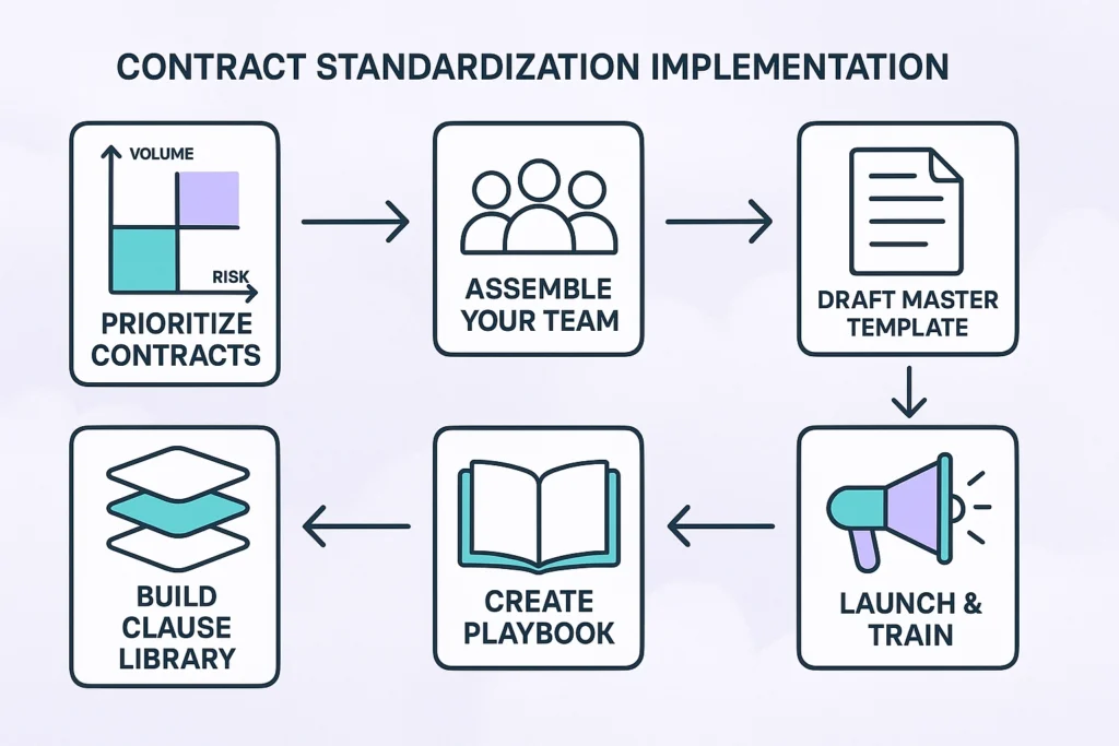 Contract Standardization Implementation Infographic