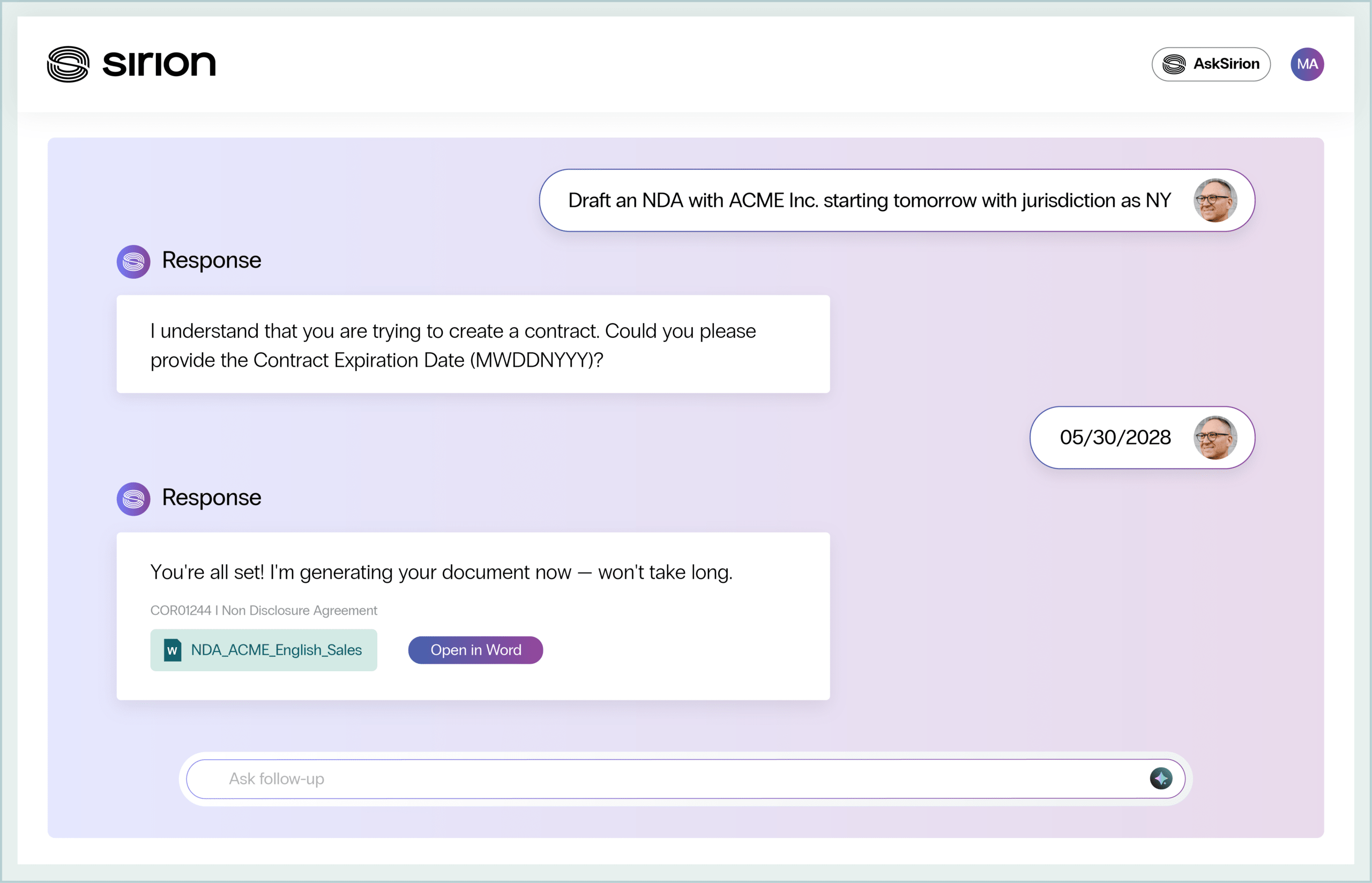 Ask And Get Contract Drafts In Seconds