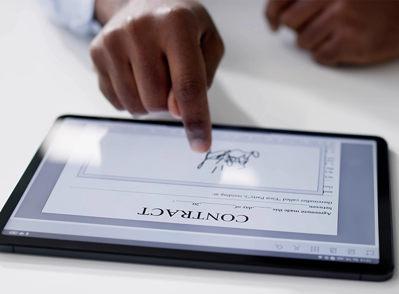 Electronic Signature Clause Header Banner